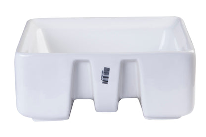 EAGO BA130  15" SQUARE CERAMIC ABOVE MOUNT BATHROOM BASIN VESSEL SINK