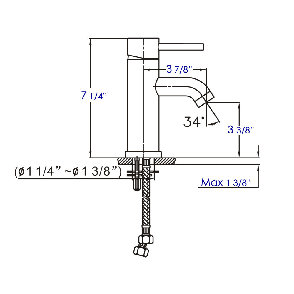 ALFI brand AB1433 Single Lever Bathroom Faucet