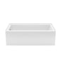 Rubix 6030 Acrylic Alcove Right-Hand Drain Bathtub in White – 59 3/4" x 30" x 18 3/8"