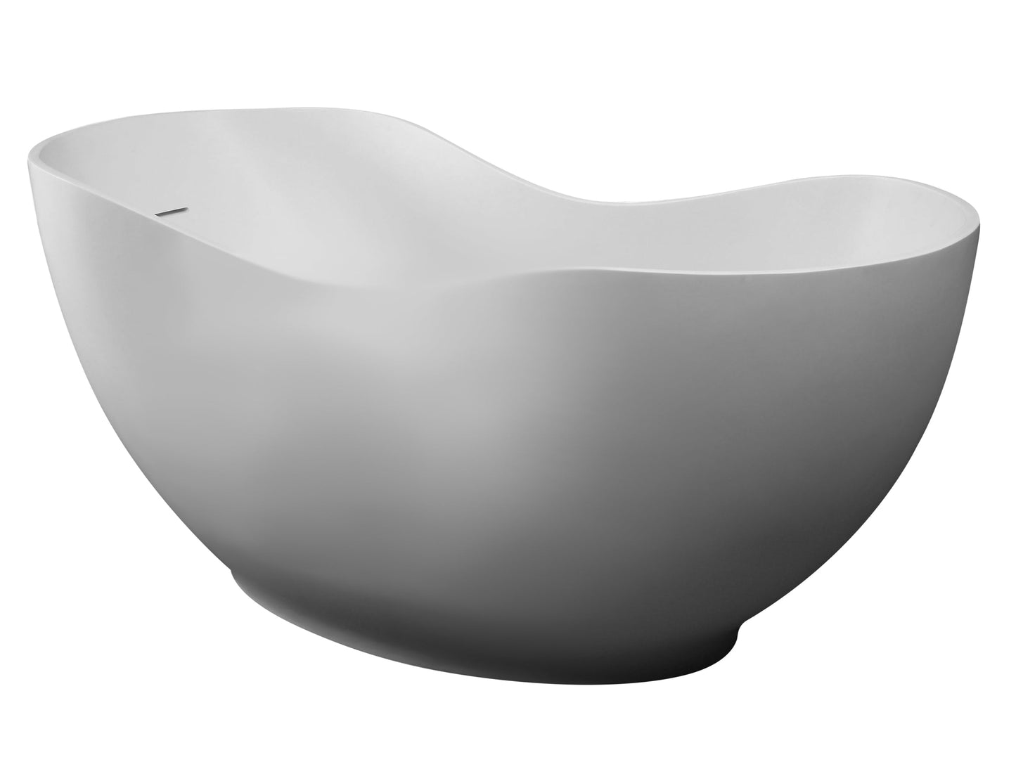 ALFI brand  AB9949 66" White Solid Surface Smooth Resin Soaking Bathtub