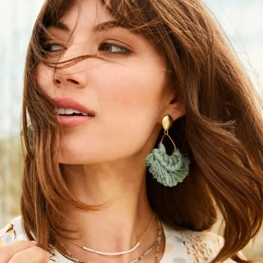 Macrame Earrings - Available in Four Colors