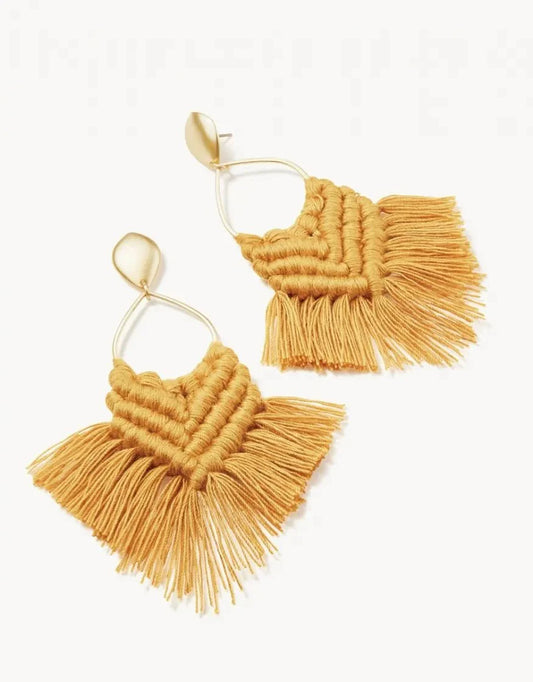 Macrame Earrings - Goldenrod