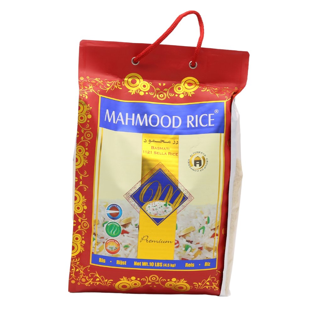 Mahmood White Sella Basmati Rice - Premium Long-Grain, Aromatic & Gluten-Free, 10# Bag