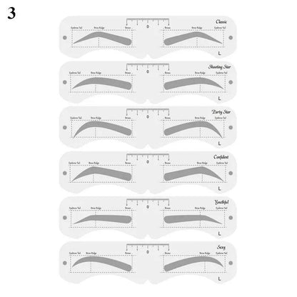 Reusable Eyebrow Stencil Kit – Brow Shaping & Styling Guide with Soft Ruler | Makeup Tool for Precise Grooming & Definition