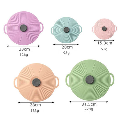 Silicone Fresh-Keeping Anti-Spill Lid – Leak-Proof, Dust-Proof, Reusable Food & Pot Cover for Kitchen Use