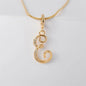 Gold Letter Pendant Necklace for Women – A-Z Alphabet Zircon Crystal Choker, Snake Chain Jewelry Gift