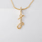 Gold Letter Pendant Necklace for Women – A-Z Alphabet Zircon Crystal Choker, Snake Chain Jewelry Gift