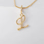 Gold Letter Pendant Necklace for Women – A-Z Alphabet Zircon Crystal Choker, Snake Chain Jewelry Gift