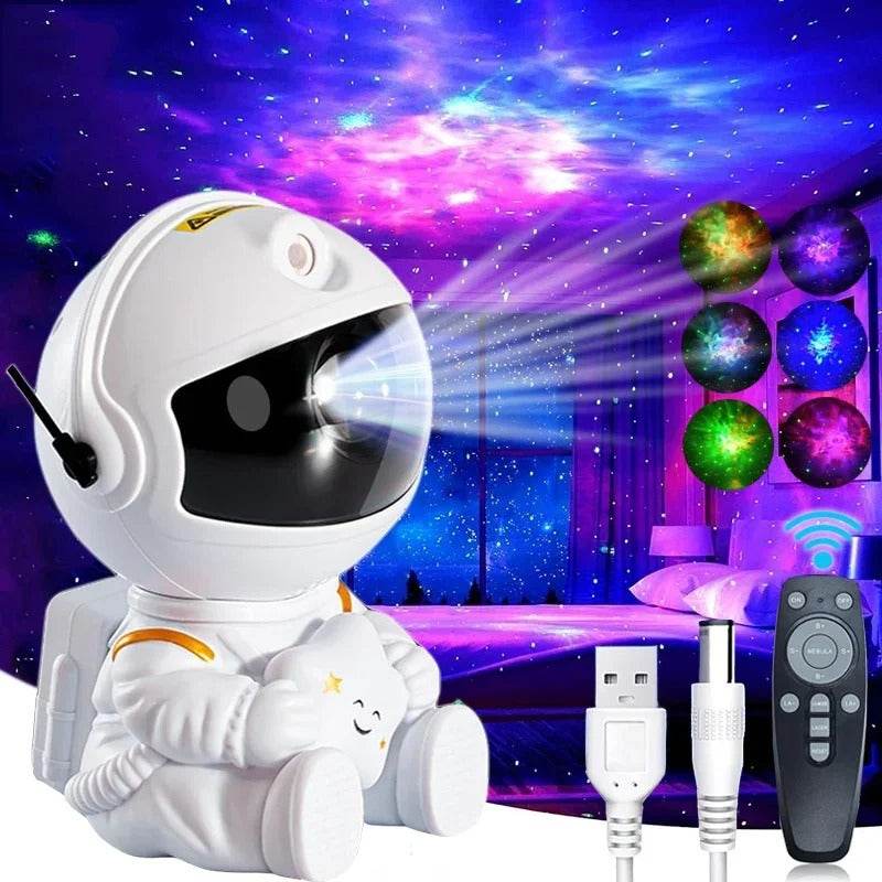 Galaxy Star Astronaut Projector Night Light – LED Nebula Sky Lamp for Kids & Adults, Bedroom & Room Decoration, Ideal Gift for Holidays or Birthdays