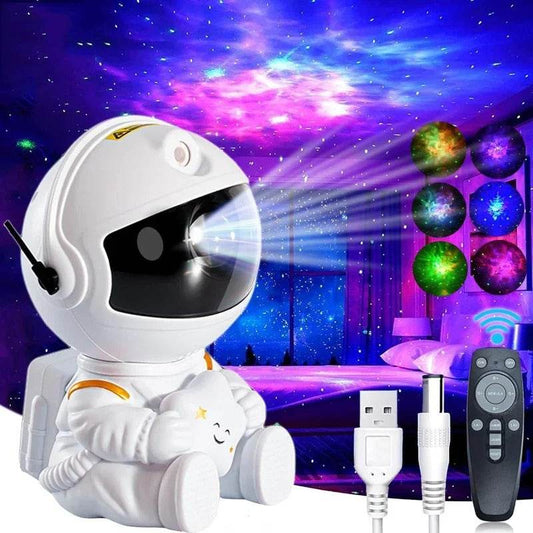 Galaxy Star Astronaut Projector Night Light – LED Nebula Sky Lamp for Kids & Adults, Bedroom & Room Decoration, Ideal Gift for Holidays or Birthdays