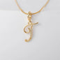 Gold Letter Pendant Necklace for Women – A-Z Alphabet Zircon Crystal Choker, Snake Chain Jewelry Gift