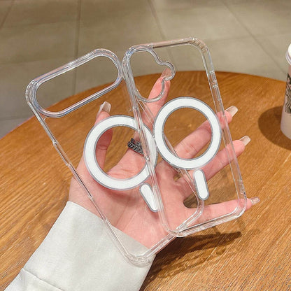 Crystal Clear Magnetic Case for iPhone 17 Air, 17 Pro, 17 Pro Max – Shockproof MagSafe Wireless Charging Cover