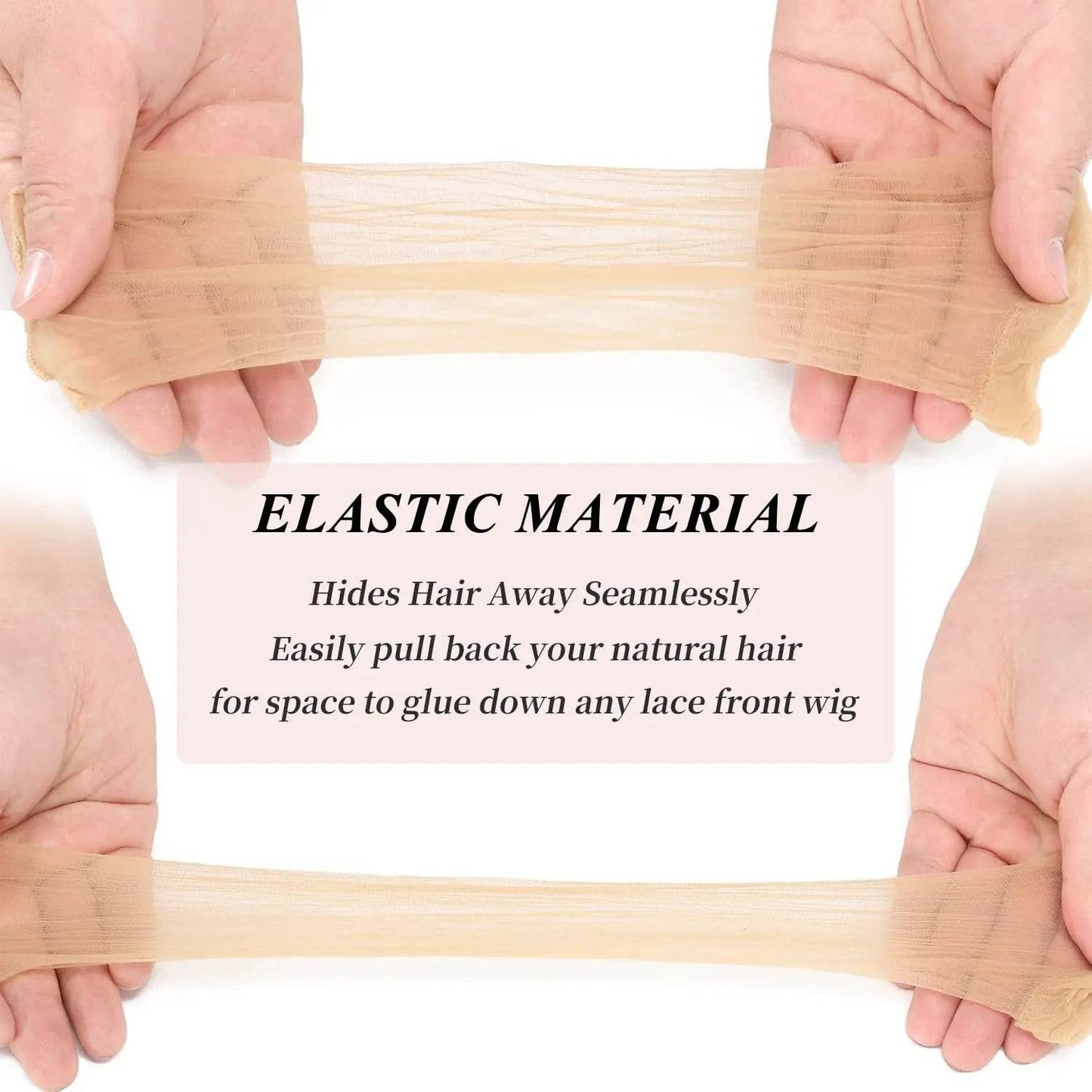 2PCS HD Transparent Wig Caps – Light Brown Nylon Lace Front for Women & Men