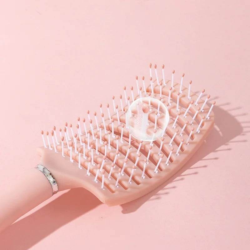 1 Piece Nylon Women's Curly Hair Comb – Heat & Moisture Resistant Scalp Massage & Styling Tool