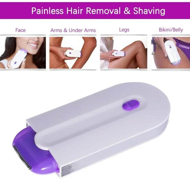 Painless Unisex Electric Hair Trimmer for Face, Legs, Bikini, Arms and Full Body Use