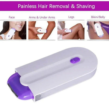 Painless Unisex Electric Hair Trimmer for Face, Legs, Bikini, Arms and Full Body Use
