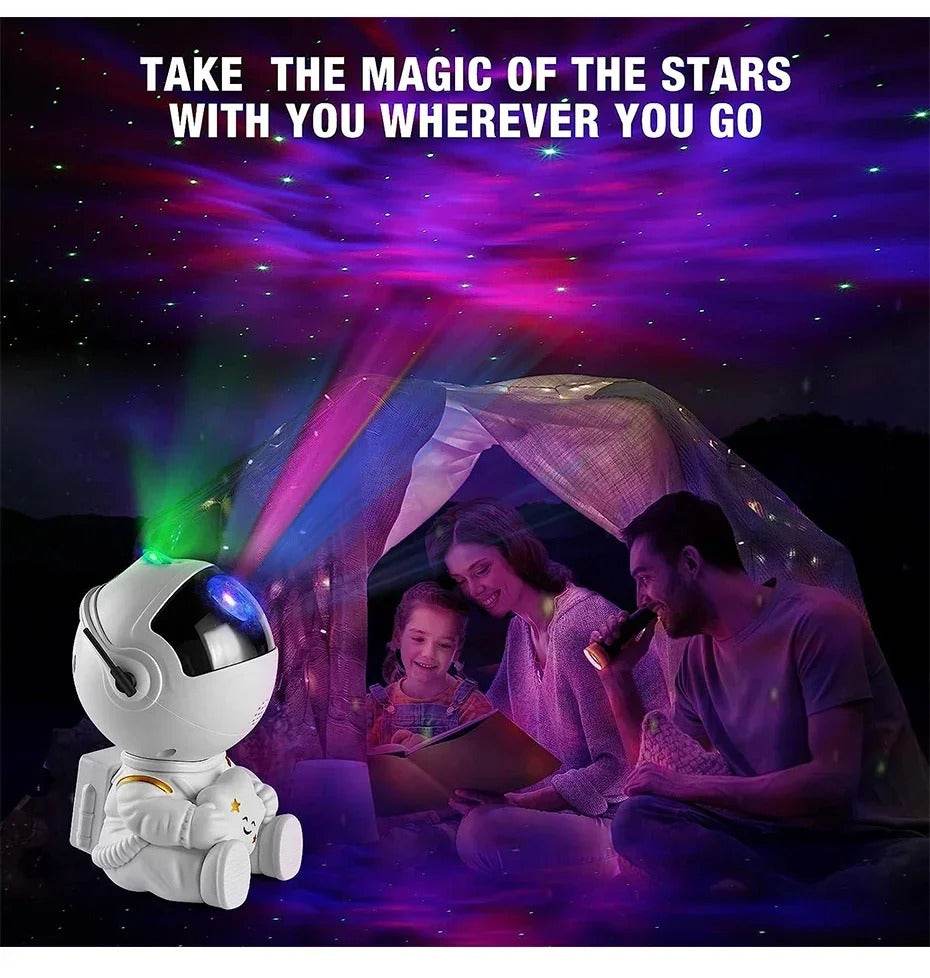 Galaxy Star Astronaut Projector Night Light – LED Nebula Sky Lamp for Kids & Adults, Bedroom & Room Decoration, Ideal Gift for Holidays or Birthdays