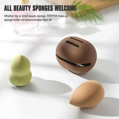Silicone Makeup Sponge Holder – Eco-Friendly, Multi-Hole Beauty Blender Storage Case, Travel-Friendly Puff Organizer Box (1PC)