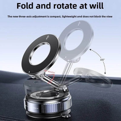 Magnetic Car Phone Mount – 360° Foldable Aluminum Holder