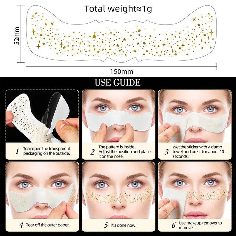 Glitter Freckle Patches – Sparkly Face Stickers for Instant Shimmer, Easy to Apply & Remove