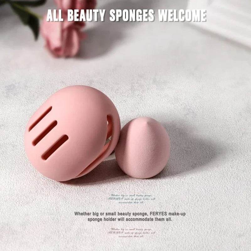 Silicone Makeup Sponge Holder – Eco-Friendly, Multi-Hole Beauty Blender Storage Case, Travel-Friendly Puff Organizer Box (1PC)