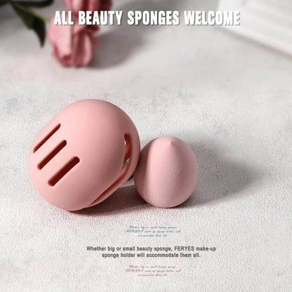 Silicone Makeup Sponge Holder – Eco-Friendly, Multi-Hole Beauty Blender Storage Case, Travel-Friendly Puff Organizer Box (1PC)