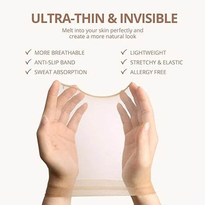 2PCS HD Transparent Wig Caps – Light Brown Nylon Lace Front for Women & Men