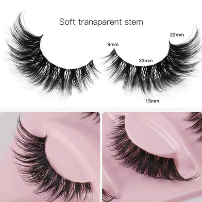 5 Pairs Cat Eye Faux Mink Lashes – Elongated, Fluffy False Eyelashes for Glam Makeup Look
