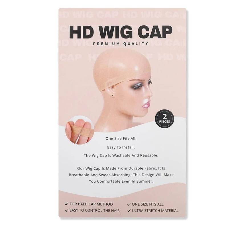 2PCS HD Transparent Wig Caps – Light Brown Nylon Lace Front for Women & Men