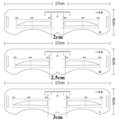 Reusable Eyebrow Stencil Kit – Brow Shaping & Styling Guide with Soft Ruler | Makeup Tool for Precise Grooming & Definition