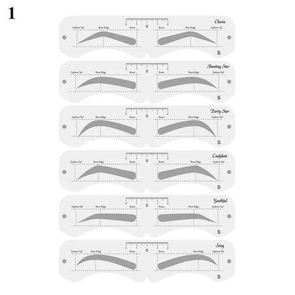 Reusable Eyebrow Stencil Kit – Brow Shaping & Styling Guide with Soft Ruler | Makeup Tool for Precise Grooming & Definition