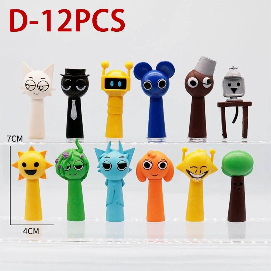 Funny Sprunki Action Figure Set – 12PCS Cartoon Toys Gift
