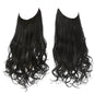 Premium Synthetic Invisible Wire Hair Extensions – Long Wavy Synthetic Hairpiece for Women, No Clips