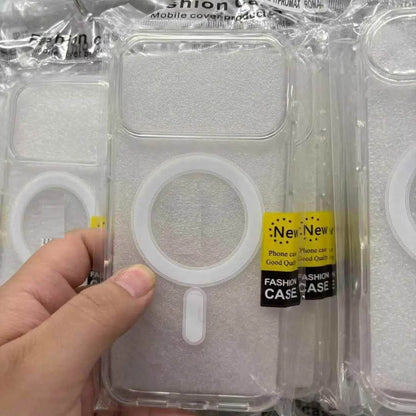 Crystal Clear Magnetic Case for iPhone 17 Air, 17 Pro, 17 Pro Max – Shockproof MagSafe Wireless Charging Cover