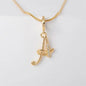 Gold Letter Pendant Necklace for Women – A-Z Alphabet Zircon Crystal Choker, Snake Chain Jewelry Gift