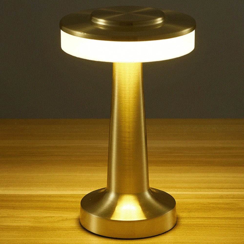 Retro USB Rechargeable LED Table Lamp – Dimmable Night Light for Bedroom, Bar, or Camping – Vintage Ambient Lighting