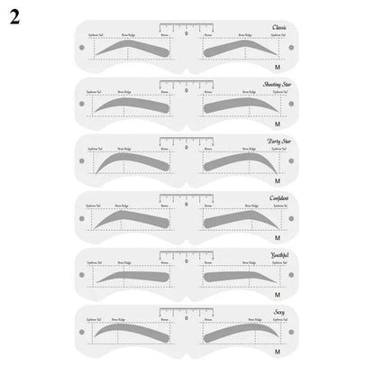 Reusable Eyebrow Stencil Kit – Brow Shaping & Styling Guide with Soft Ruler | Makeup Tool for Precise Grooming & Definition