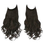 Premium Synthetic Invisible Wire Hair Extensions – Long Wavy Synthetic Hairpiece for Women, No Clips