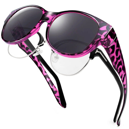 Fit Over Glasses Sunglasses for Women & Men – Oversized Cat Eye Polarized Shades, 100% UV400 Protection