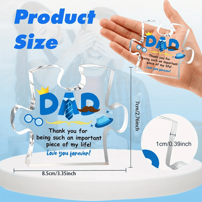 Acrylic Puzzle Plaque with Heartfelt Sayings Gift for Dad from Son or Daughter