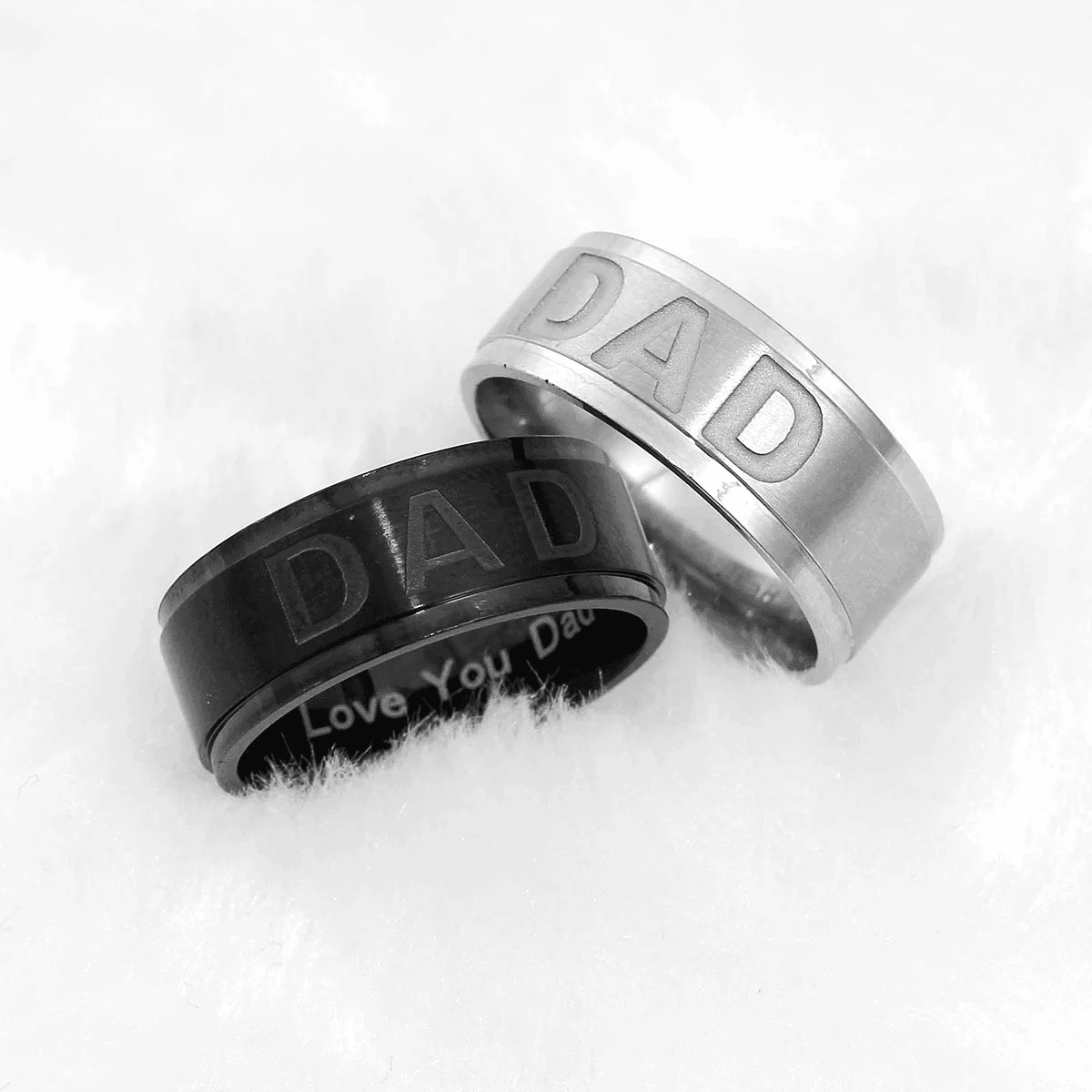 Love You Dad Stainless Steel Ring Father's Day Gift