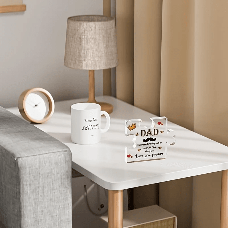 Acrylic Plaque Birthday Gift for Dad from Daughter or Son Unique Keepsake for Father