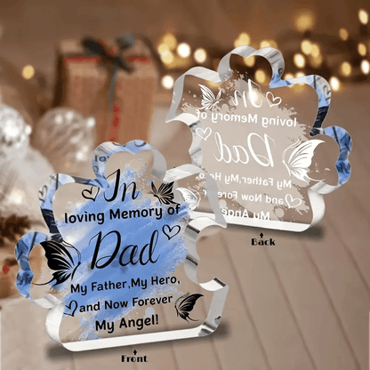 Memorial Acrylic Plaque for Dad In Loving Memory Table Decoration