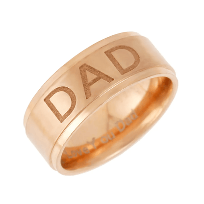 Love You Dad Stainless Steel Ring Father's Day Gift