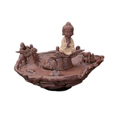 Fisherman Backflow Buddha Incense Burner Waterfall