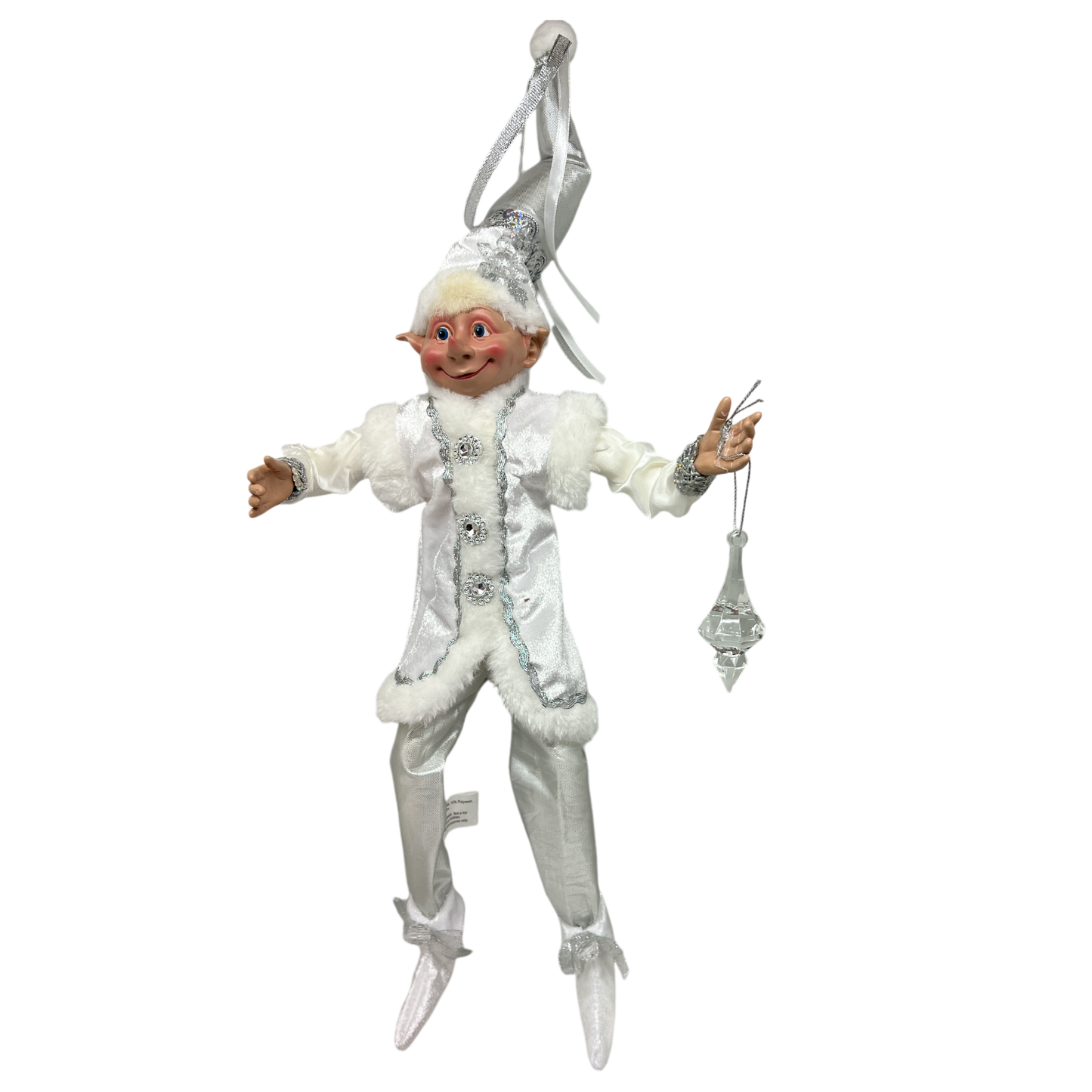 Posable Whimsical Winter Elf With Crystal