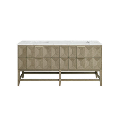 Emmeline 72" Double Vanity Cabinet, Pebble Oak