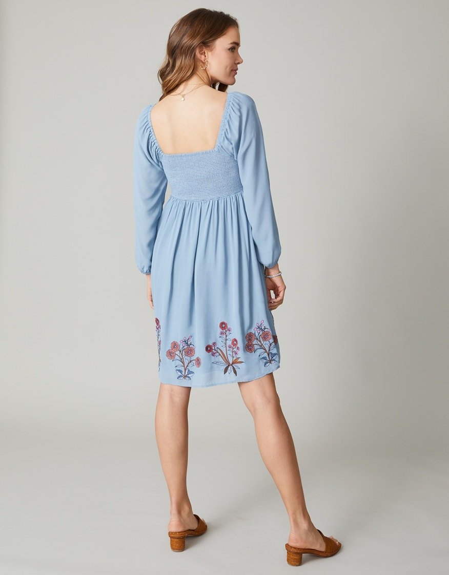 Mara Smocked Dress - Oyster Factory Embroidery