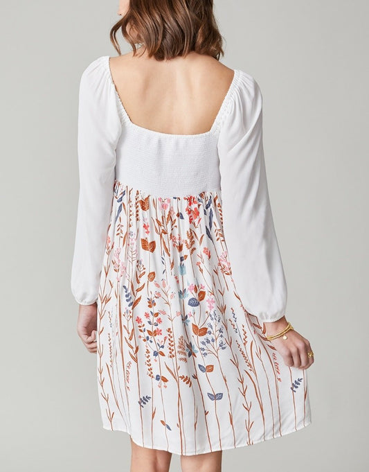 Mara Smocked Dress - Oyster Factory Field Flowers Multi