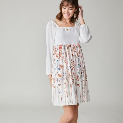 Mara Smocked Dress - Oyster Factory Field Flowers Multi